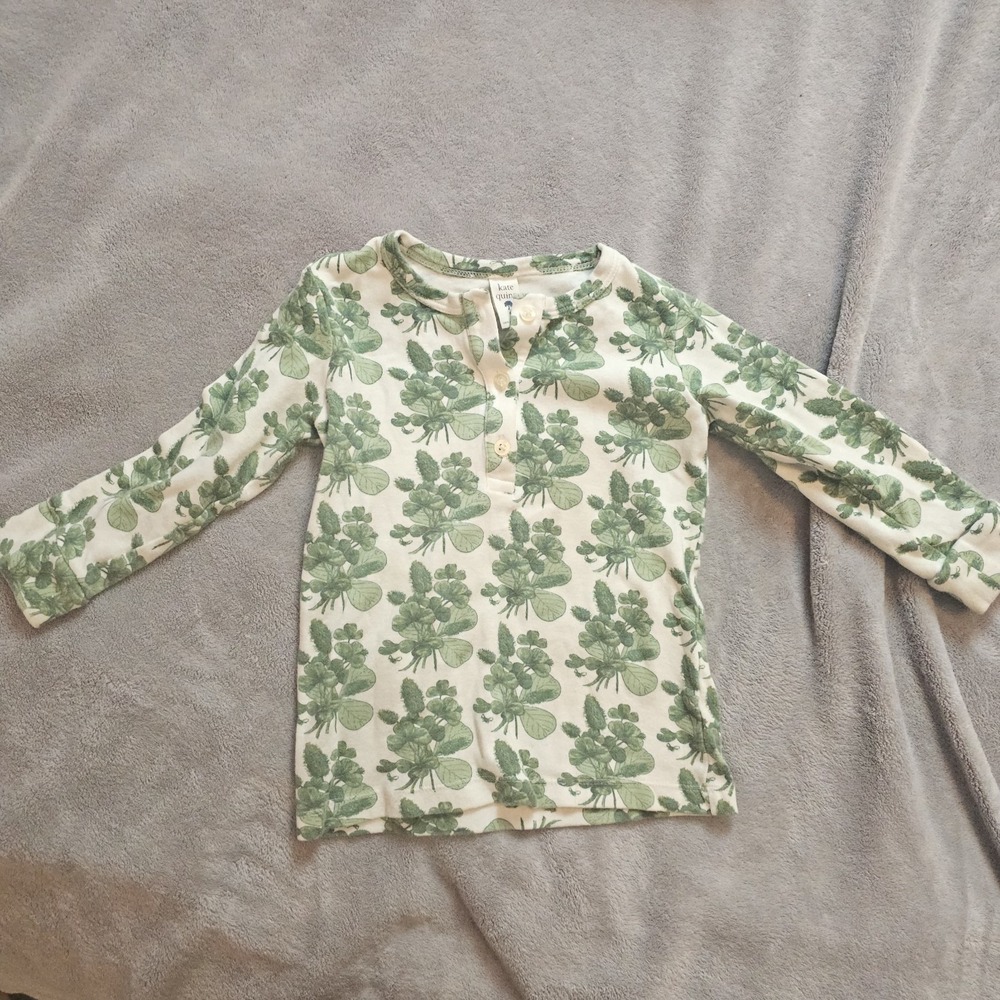 Kate Quinn Clover Bouquet Organic Cotton 4t Long Sleeve‎ Shirt